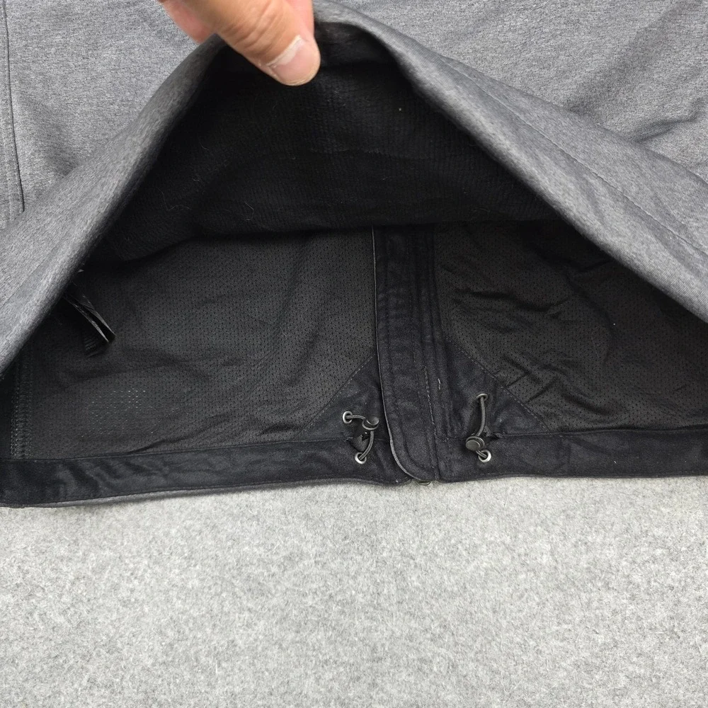 The‎ North Face Vest Mens Medium Gray Ridgewall SS Full Zip Pockets Solaray Logo
